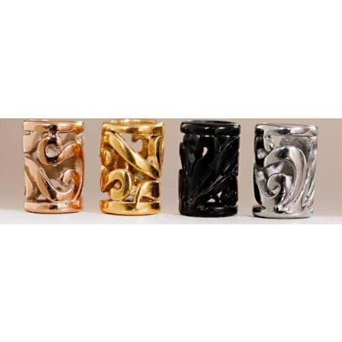 One Piece /Lot Gold Color And Silver Color Pillar Hollow Beads With Hollow Geometric Design Is Used For Handmade DIY Bracelet