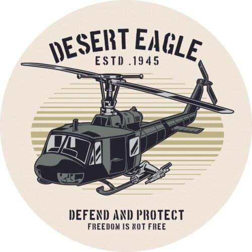 Desert eagle helicopter helicopter retro badge sticker decal #1244