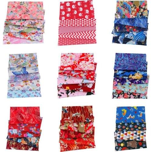 Multicolor 5 Pcs 20x25cm Cotton Fabric Printed Cloth Sewing Quilting Fabrics for Patchwork Needlework DIY Handmade Material
