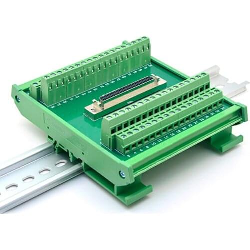 SCSI 68 Pin Connector DIN Rail Mounting Type Terminal Blocks Adapter