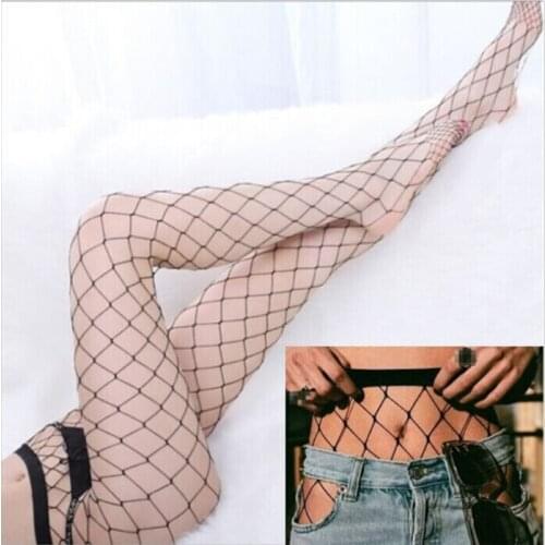 Sexy Women Fashion Sexy Stockings Black Big Mesh Fishnet Net Pattern Long Stockings Hot Selling
