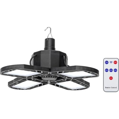 96 LED 60W Folding Camping Garage Light Solar Powered USB Rechargeable Flashlight Lantern Warehouse Workshop Emergency Lamp