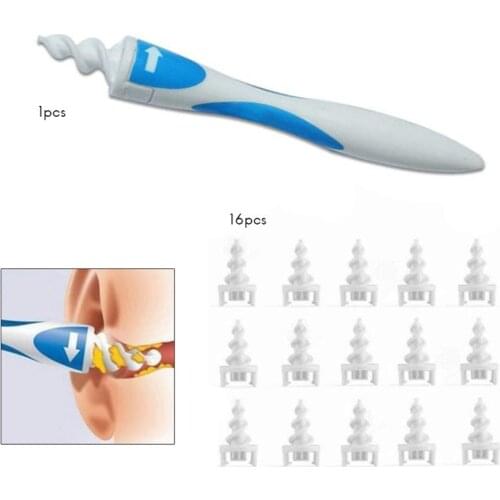 Spiral Rotating Ear Cleaner Earpick Easy Earwax Removal Soft Cleaner Ear Care Kit Cleaning Tools #20