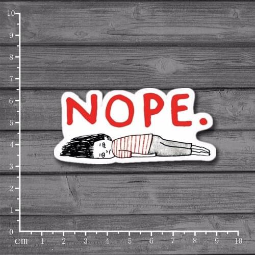 Spoof Nope Graffiti Notebook Sticker for Kid Toy DIY Skateboard Laptop Luggage Phone Car Bicycle Waterproof Stickers[Single]