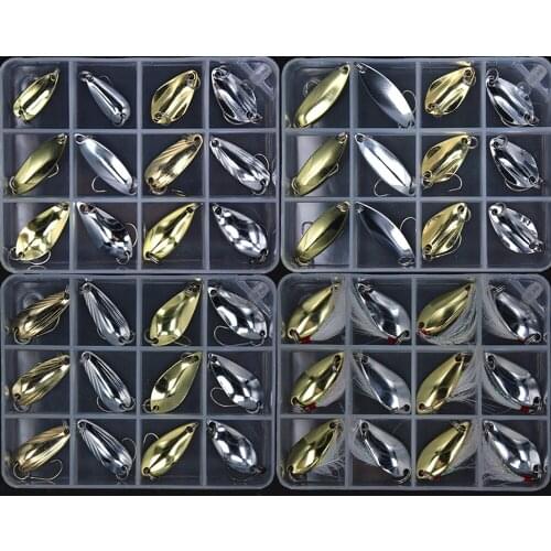 Fishing Hard Lure Fishing Spoon Fishing Accessory Artificial Bait Horses mouth paillette set lure single hook lure