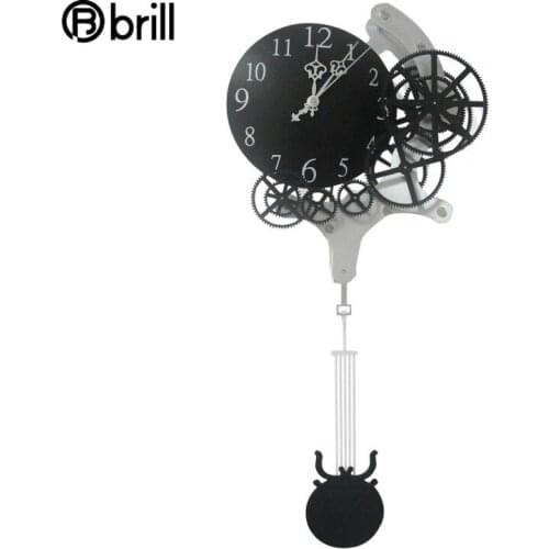 Creative Gear Pendulum Clocks Wall Home Decor Silent Bedroom Metal Large Living Room Decoration Wall Watches Home Decor Horloge