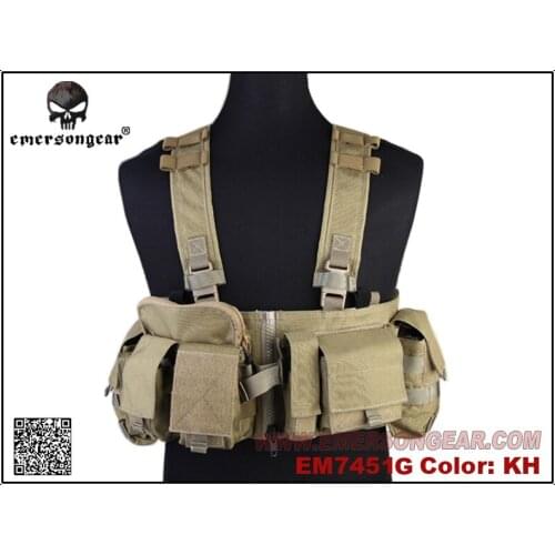 EMERSON UW Gen V Split Front Chest Rig Airsoft Military Combat Vest Khaki EM7451G