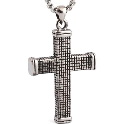 316L Stainless Steel fashion jewelry Gothic Cross Pendant necklace for Men
