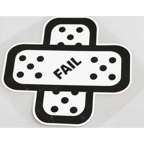 Funny Cartoon Car-styling Band Aid KK Cover Scratches Car Sticker Bumper Window Windshield Pvc 11.5CM X 11.2CM