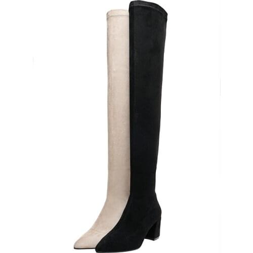 2021 Over The Knee High Boots Wedding Night Club High Heels Boots Boots Sexy Clasic Womens Shoes Heels Fashion Winter