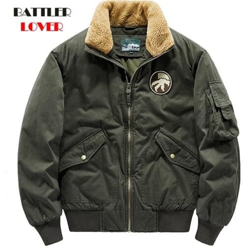 2021 Men Winter Flight Bomber Parka Jackets Autumn Thermal Outwear Coats for Male Top Clothing Size M-5XL Warm Outwear Windbreak