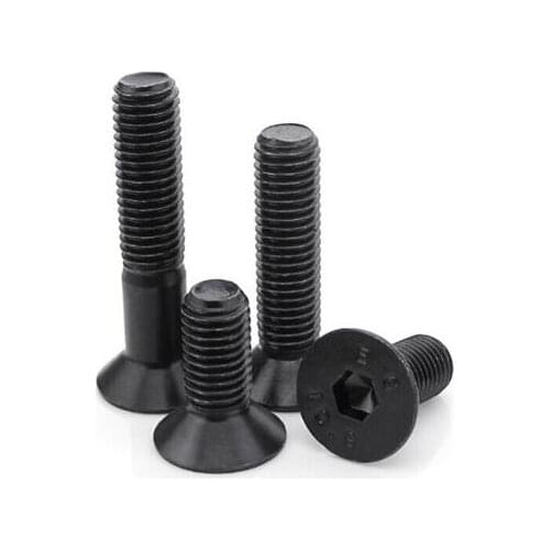 30pcs M2.5 alloy steel high strength countersunk head hex screw bolt home decoration screws bolts 4mm-12mm length