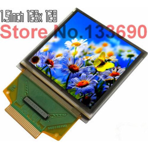6pcs 1.5 inch color OLED Display with 128x128 Resolution,SPI,Parallel Interface,Controller IC SSD1351 New original