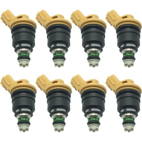 8Pcs 555cc Car Fuel injector for 16600-RR543 For 300ZX Z32 RB25DET VG30DETT SR20DET KA24 Yellow New