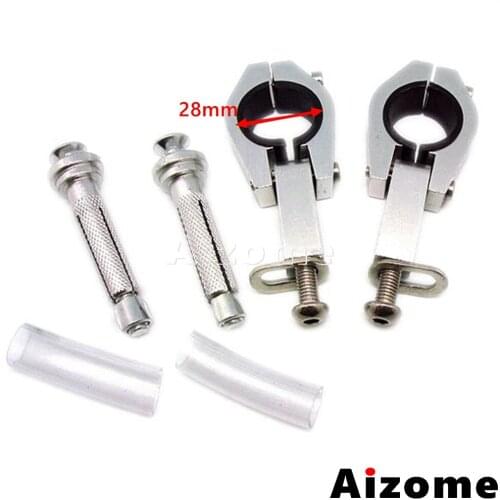 Aluminum Motorcycle 28mm Handguards Mount Parts Hand Protectors For Honda Yamaha 1-1/8" Handlebar Motorbike Hand Guard Clamp