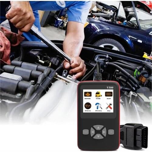 V500 Car Obd2 Scanner HD Heavy Duty Auto Truck Diagnostics Code Reader Car Truck OBD Dual-use Auto Diagnostic Tool