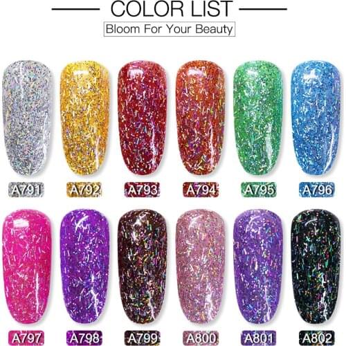 Glitter Shiny Silk Gel Bright Nail Polish Painting Nail Art Design For Manicure UV Lamp Hybrid Varnish Top Base Primer