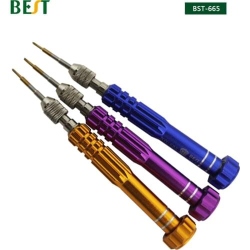 BST-665 Electronic Screwdriver Precision Magnetic Interchangeable T5,T6, Pentalobe0.8 Slotted 2.0 PH000 For Cell Phone