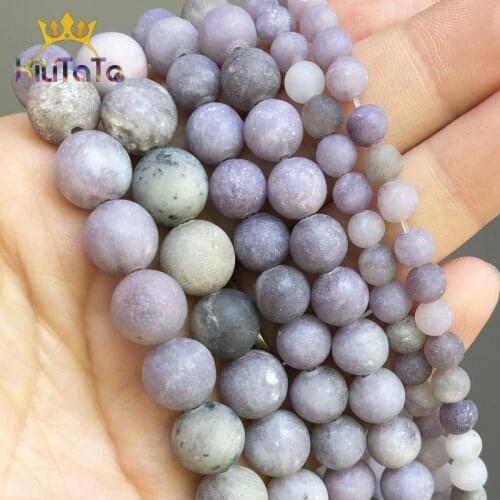 Natural Matte Purple Lilac Jaspers Stone Beads Dull Polished Round Loose Spacer Beads For Jewelry Making DIY Bracelet 6 8 10mm