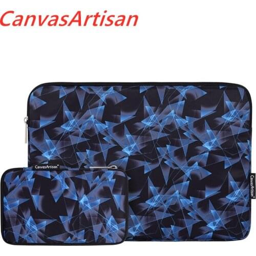 CanvasArtisan Brand Laptop Bag 11",12",13",14",15",13.3",15.6",Blue Shard Sleeve Case For Macbook Air Pro Notebook,Dropship V057