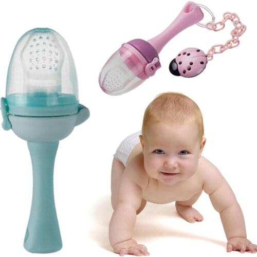 2020 New Baby Teethers Infant nipple Teethers With Pacifier Chain Fresh Fruit And Vegetable Safe Feeder Nipples Baby Pacifier