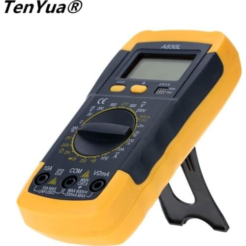 TenYua Electric Handheld Digital Multimeter AC DC Ammeter Voltmeter Tester Meter Digital LCD Multimetro Ammeter Multitester
