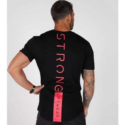 New Mens T Shirt Bodybuilding Clothing Short sleeve Men Fashion European big size Casual For Male fitness Muscle T Shirt
