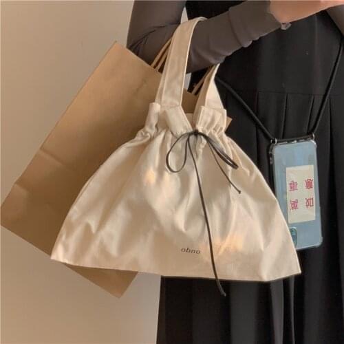 2020 Women Student Canvas Shoulder Bags Environmental Shopping Bag Large Capacity Tote Package Casual Handbag for Women Purse