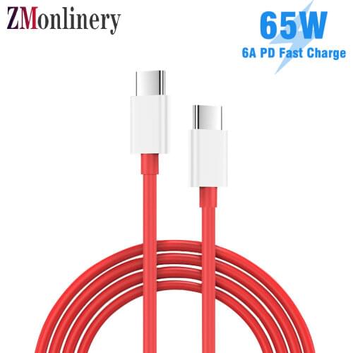 ZMonlinery USB Type C Fast Charge Cable For Oneplus 8T 9 Pro 6A PD Fast Charging Usb Type-C To USB C Data Line For One Plus 9