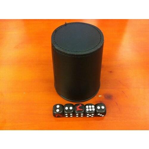 Small cylindrical sieve + leather cup Hennessy special dice for personal use a good choice of hobbies