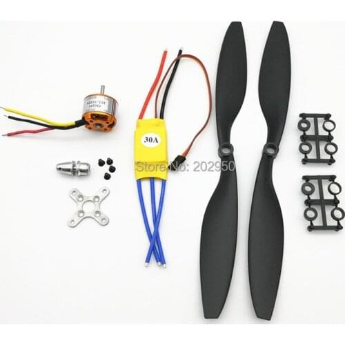 A2212 1000KV Brushless Outrunner Motor+30A ESC+1045 Propeller Set For RC Aircraft Multicopter FPV 450 550mm Quadcopter Part