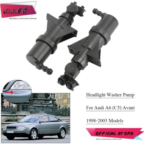 For AUDI A6 C5 1997 1998 1999 2000 2001 2002 2003 Headlight Washer Nozzle Pump Headlamp Water Spray Jet Actuator Left = Right