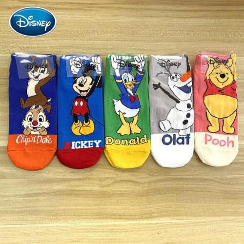 Disney candy color cartoon new Mickey anime cartoon female socks Korean casual ladies cotton socks cartoon socks
