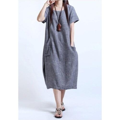 OLGITUM Solid Summer Dresses