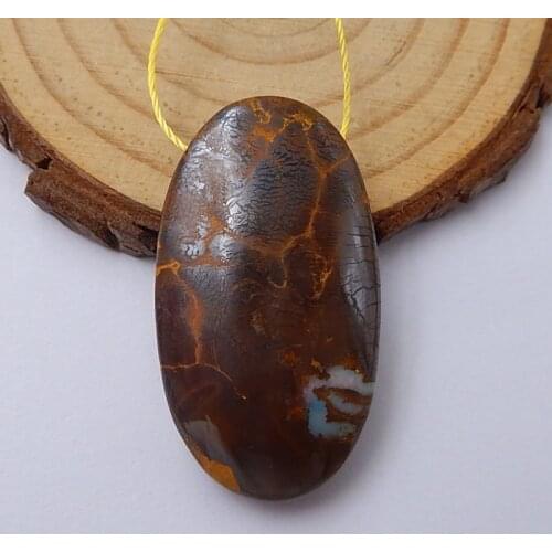 Natural Stone Boulder Opal Oval Shape Necklace Pendant,34*18*8mm,12.5g semiprecious stone Fashion Jewelry Accessory