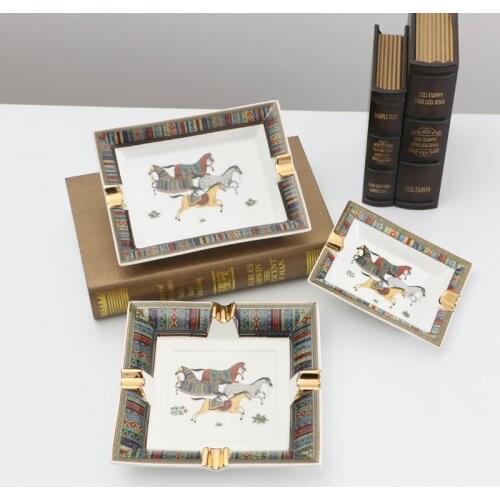 Cigars Ashtrays Home Table Decor Classic Patterns Porcelain Three Size Desk Accessories Gift For Boyfriend Large Size
