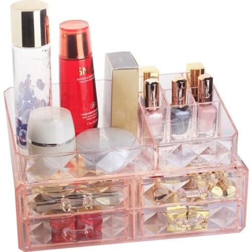 Makeup Organizer Drawers Plastic Cosmetic Storage Box Jewelry Container Make Up Case Makeup Brush Lipstick Holder Organizer