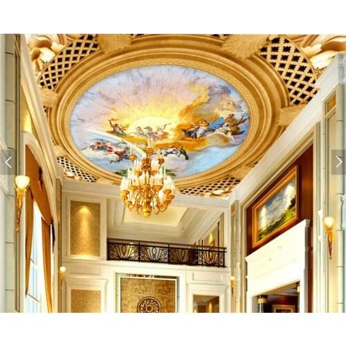 Custom ceiling wallpapers, European Greek god frescoes for living room sofa ceiling background wall home decoration wallpaper