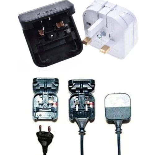 European EU to UK Power Plug Converter Travel Adapter AC250V 5A Fuse