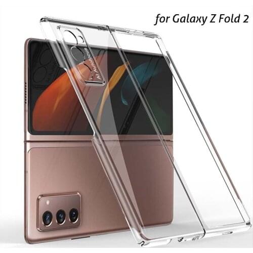 Shockproof Case for Samsung Galaxy Z Fold 2 Case Transparent Front Back Protective Cover for Galaxy Z Fold2 5G PC Clear Case