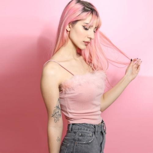 Sexy Women Summer Lace Up Cute fluff Tank Tops Vest Sleeveless Crop Tops T-shirt