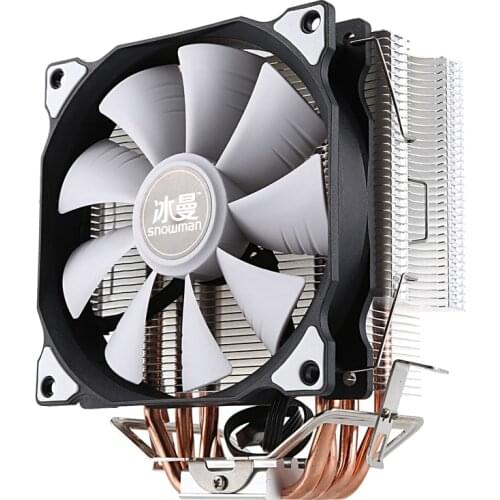 SNOWMAN CPU Cooler Master 5 Direct Contact Heatpipes freeze Tower Cooling System CPU Cooling Fan with PWM Fans Processor cooling