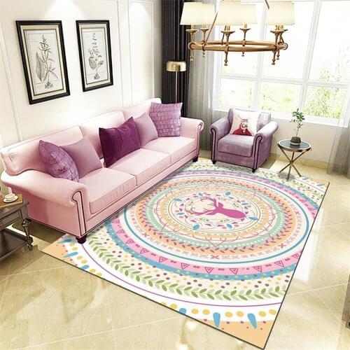 Nordic Bohemia Carpets for living room bedroom floor mats Tea table bedside large area carpet Retro ethnic style Home Area Rugs