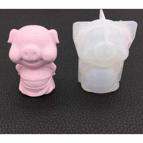 Standing pig/hug bear silicone mold DIY chocolate mold, plaster, scented candle handmade clay UV resin decoration