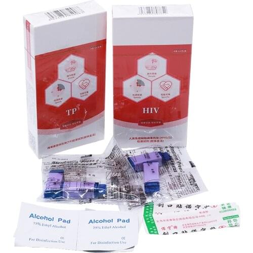 Hiv Test TP Syphilis Antibody Test Venereal Disease Strip Plaster Blood Strip Tool AIDS Medical Sexually Kits Fast Shipping