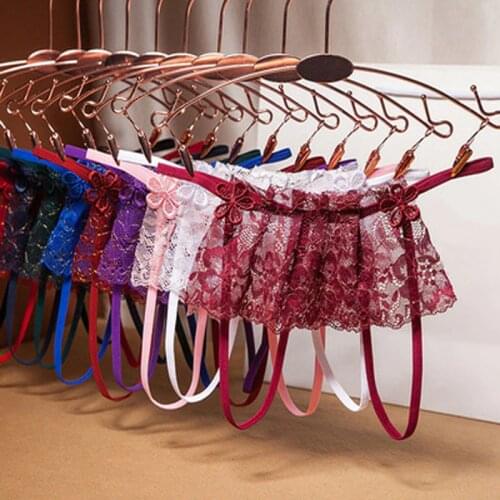 Sell Well Ladies Panties G String Thong Lingerie Cute Passion Temptation Transparent Low-Rise Women Sex Lace Panties Wholesale