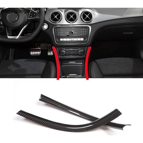 Carbon fiber ABS For Mercedes Benz A GLA CLA class Car Center Console side Trims frame