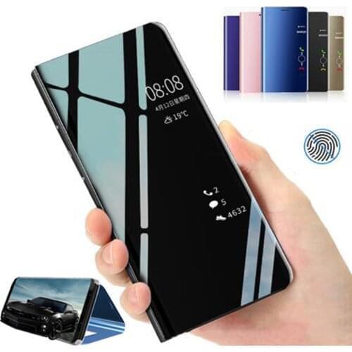 Smart Mirror Flip Case For VIVO IQOO Y17 Y15 Y97 Y95 Y91 NEX V15 X23 X21 Phone Case Clear View Protective Cover Fundas Capa