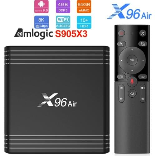 X96 Air Smart Android 9.0 TV BOX Amlogic S905X3 Quad Core 2.4G 5G Dual Wifi 4GB 64GB 32GB wifi x96air Set Top Box Media TVBOX