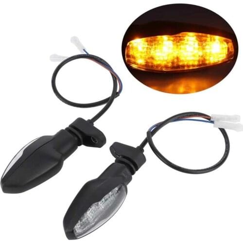 1 Pairs Motorcycle Turn Signal Light LED Front LED Amber Indicators 12V Fit for TRIUMPH Tiger 800/1200